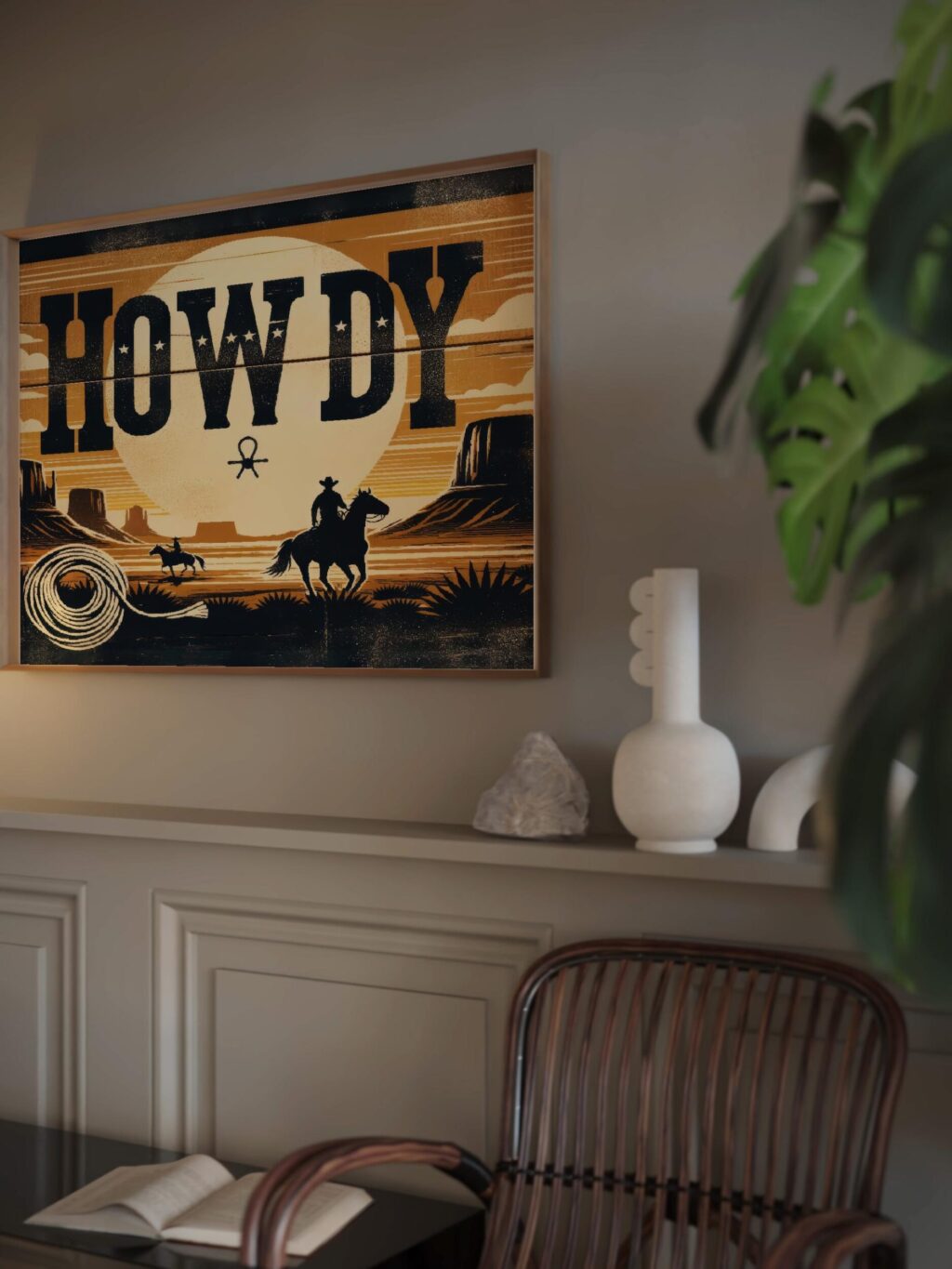 howdy cowboy vintage3 3x4 video mockup
