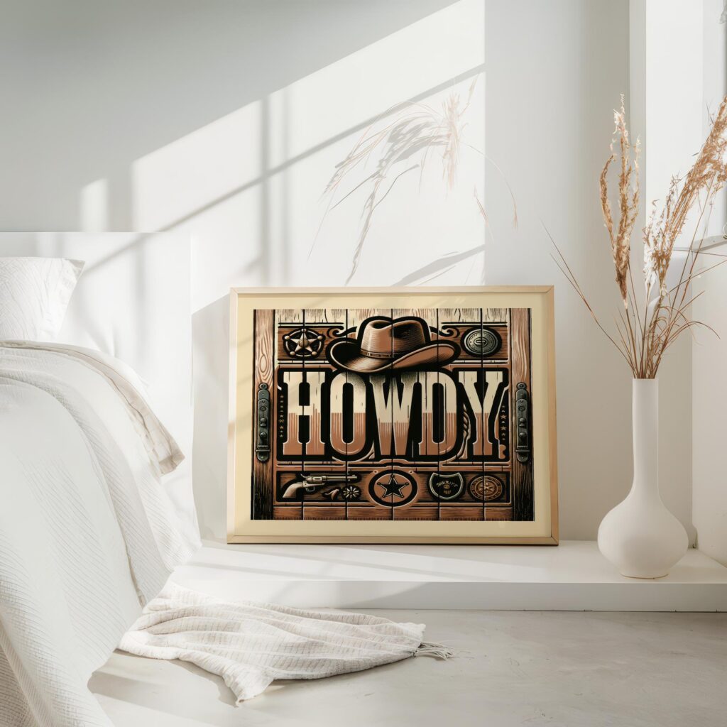howdy cowboy3 3x4 4 mockup