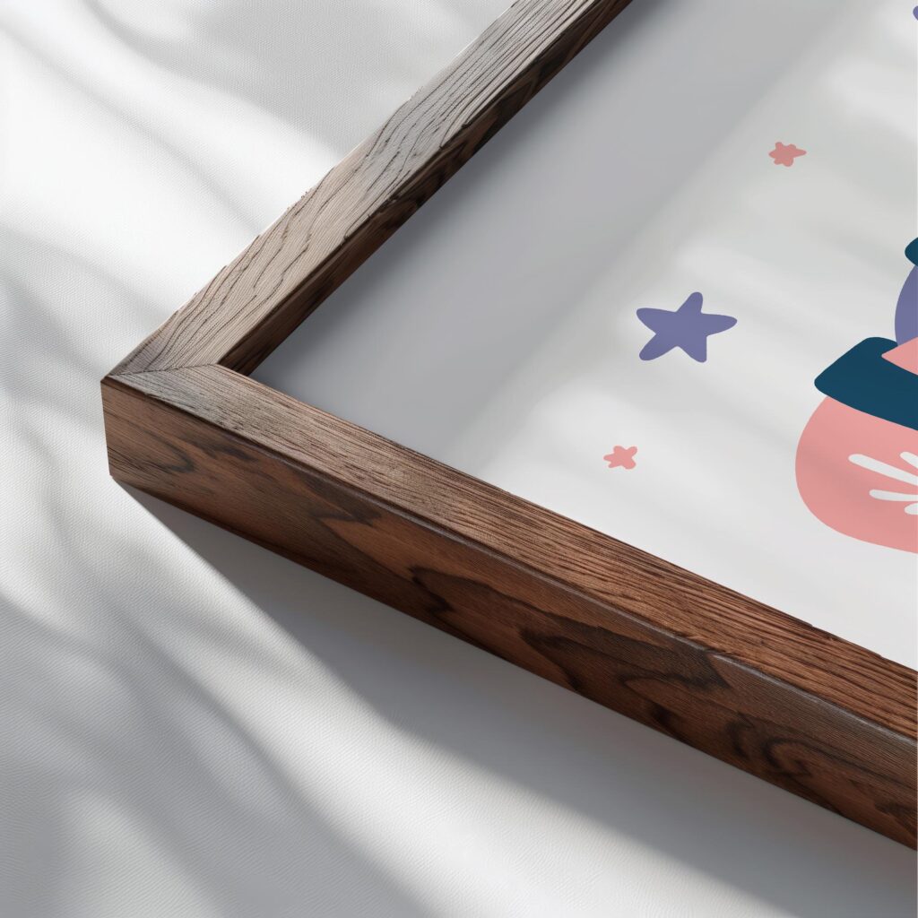 howdy cowgirl 0001 3x4 close up dark wood mockup