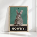 howdy cute rabbit print