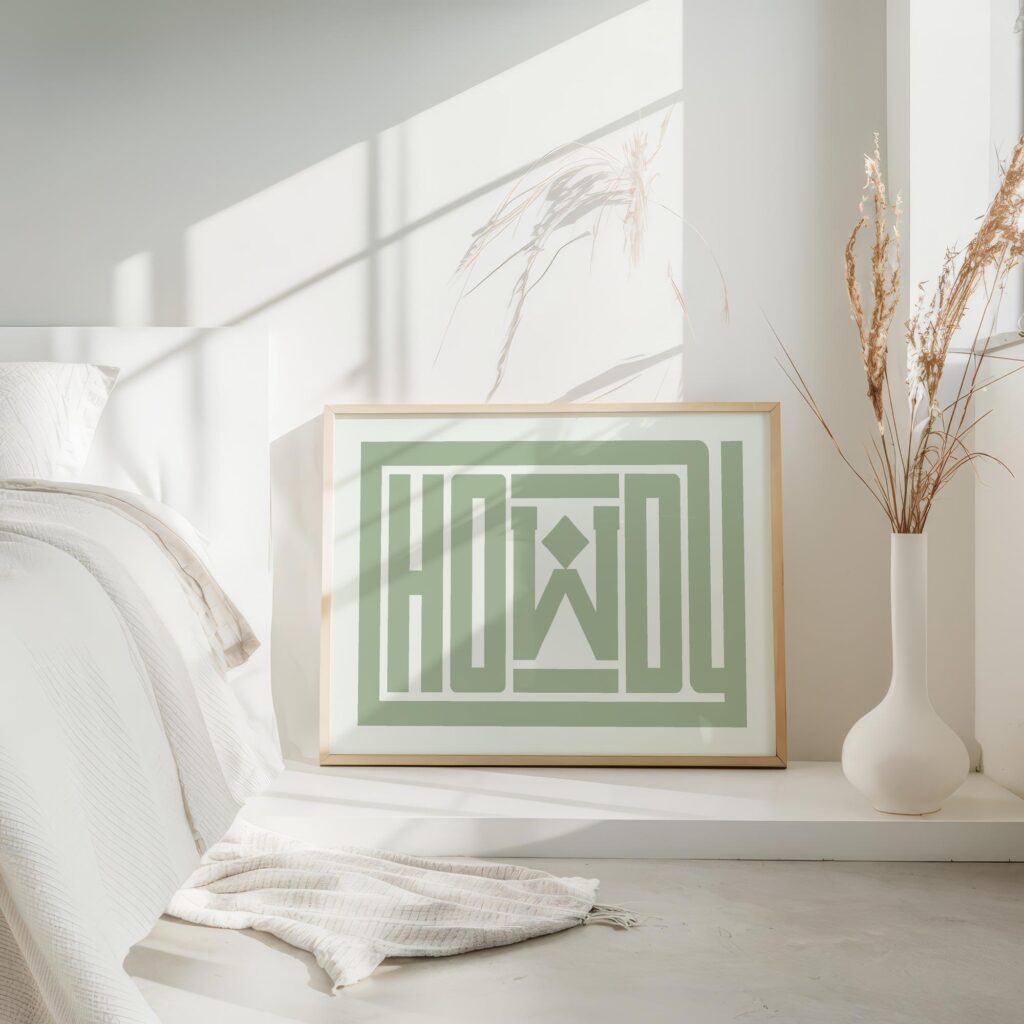 howdy diamond green 3x4 4 mockup