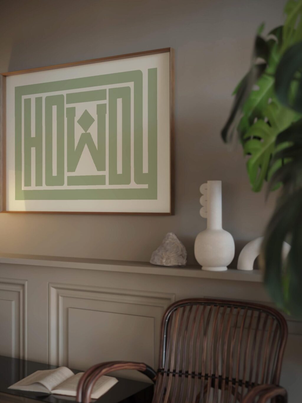 howdy diamond green 3x4 video mockup