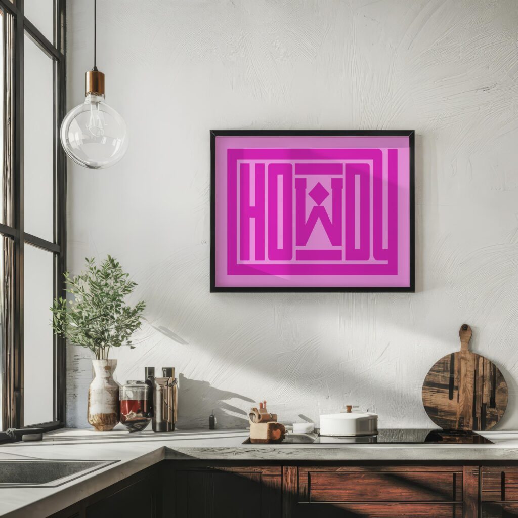 howdy diamond pink 3x4 6 mockup