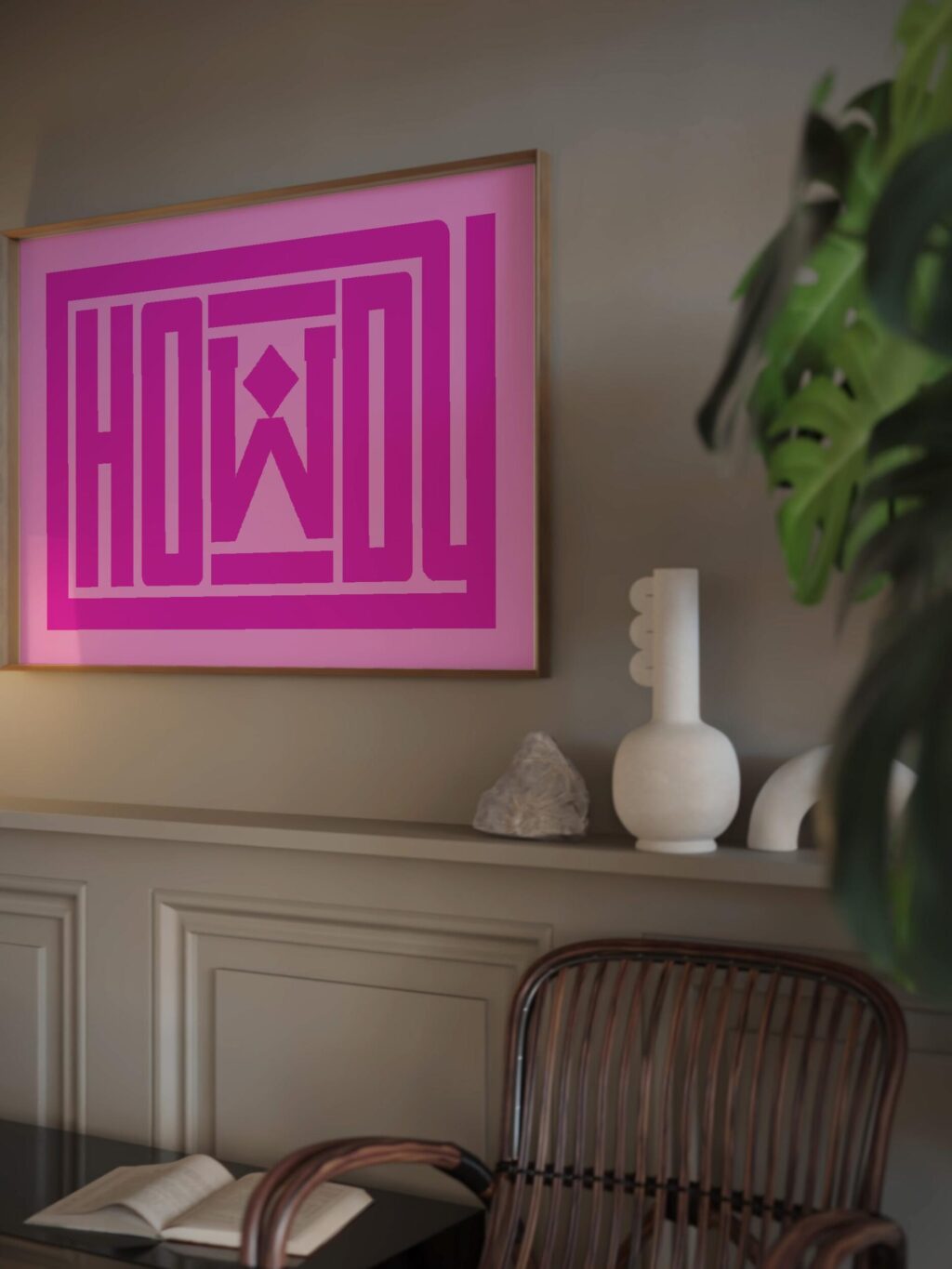 howdy diamond pink 3x4 video mockup
