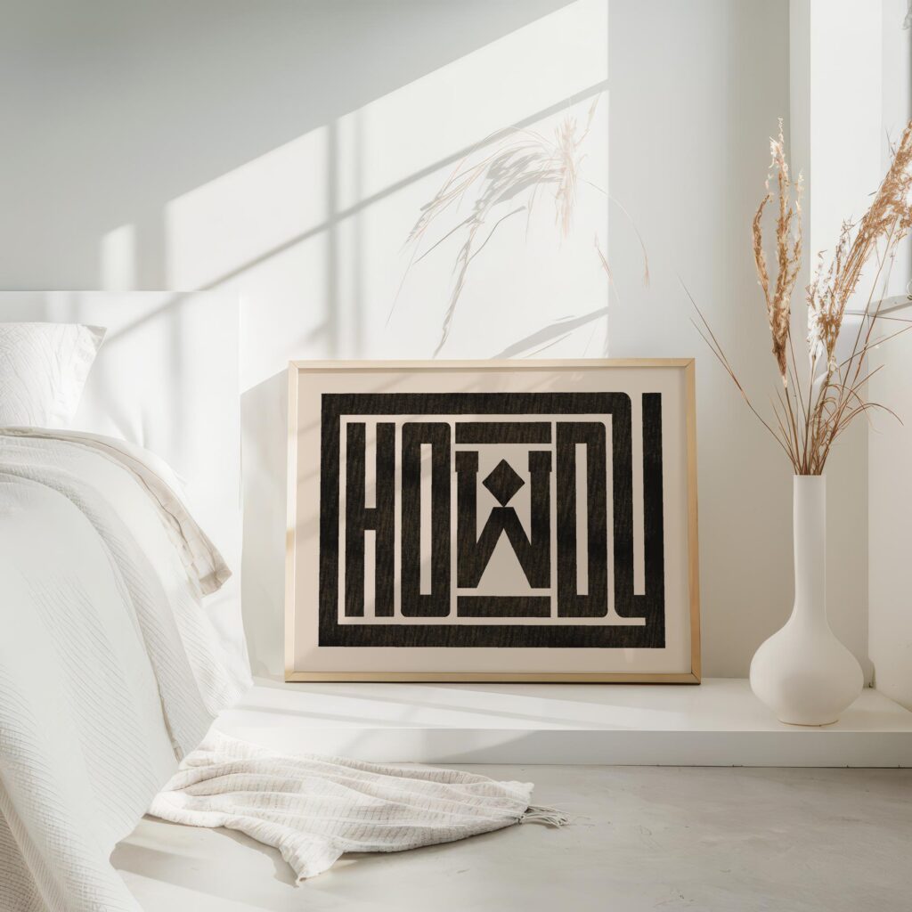howdy diamonds black 3x4 4 mockup