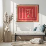 howdy diamonds orange 3x4 5 mockup