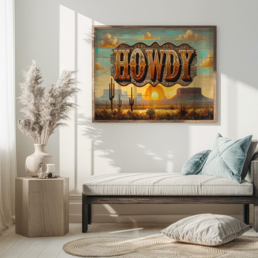 howdy retro landscape 3x4 5 mockup