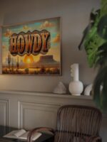 howdy retro landscape 3x4 video mockup