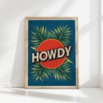 howdy sun palm tropical print