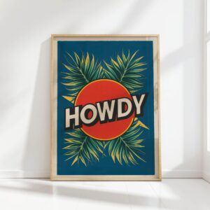 howdy sun palm tropical print