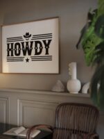 howdy typo 3x4 video mockup