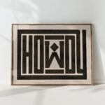 howdy typography art print western poster