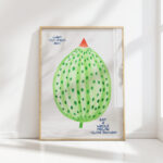 humorous watermelon abs quote art print for wall decor