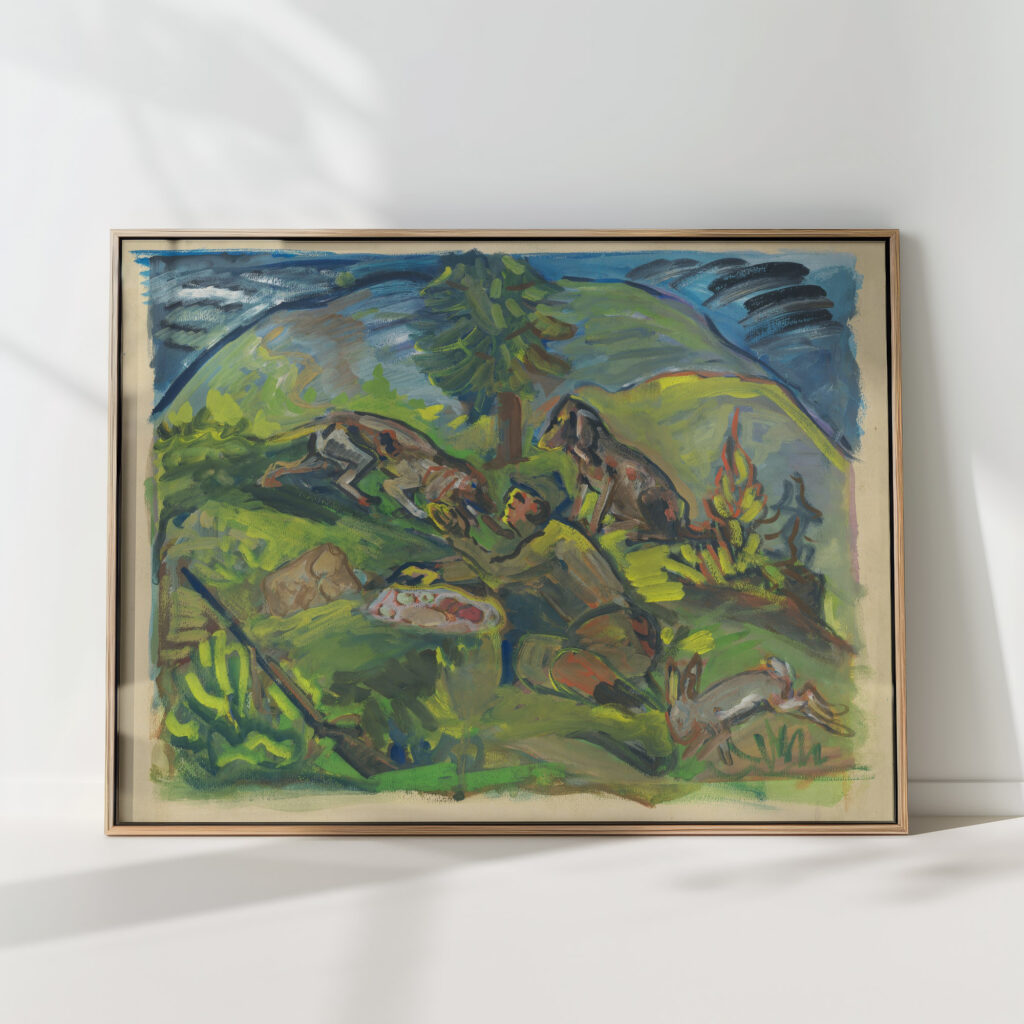 hunting motif 1940 1943 arnold peter weisz kubincan high quality print