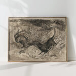 hunting scene hare and dog 1930 1939 arnold peter weisz kubincan high quality print