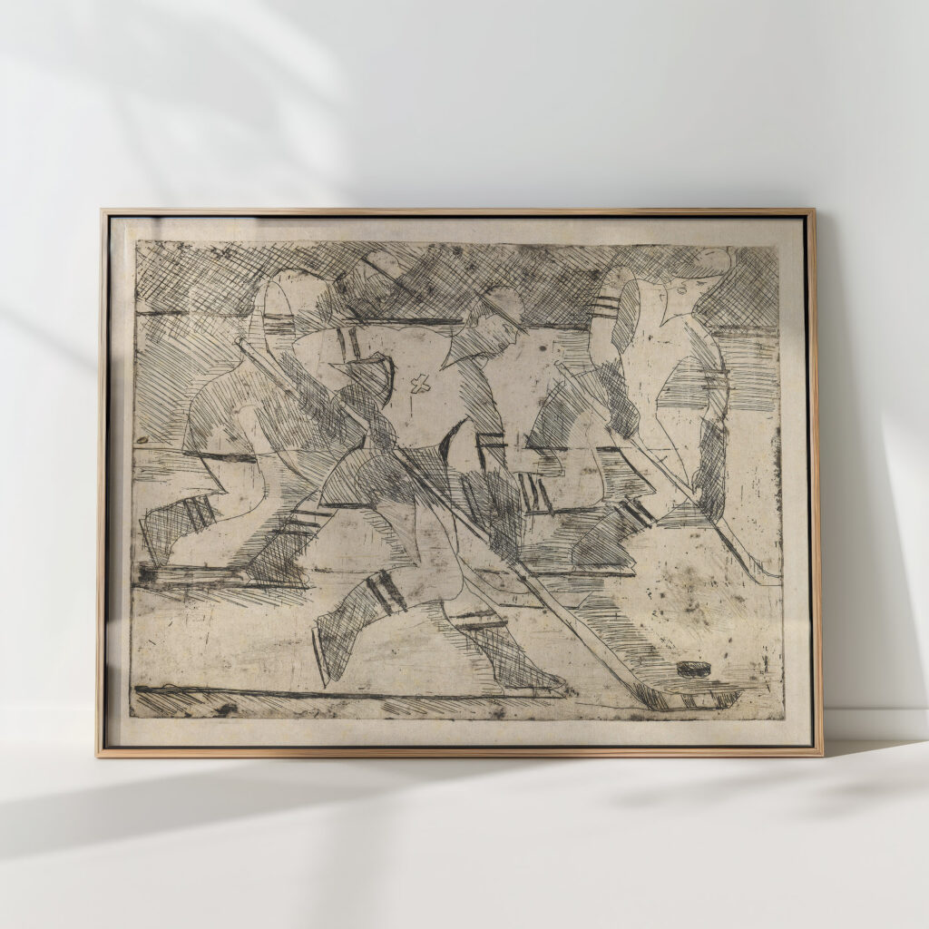 ice hockey players 1935 ernst ludwig kirchner high quality print