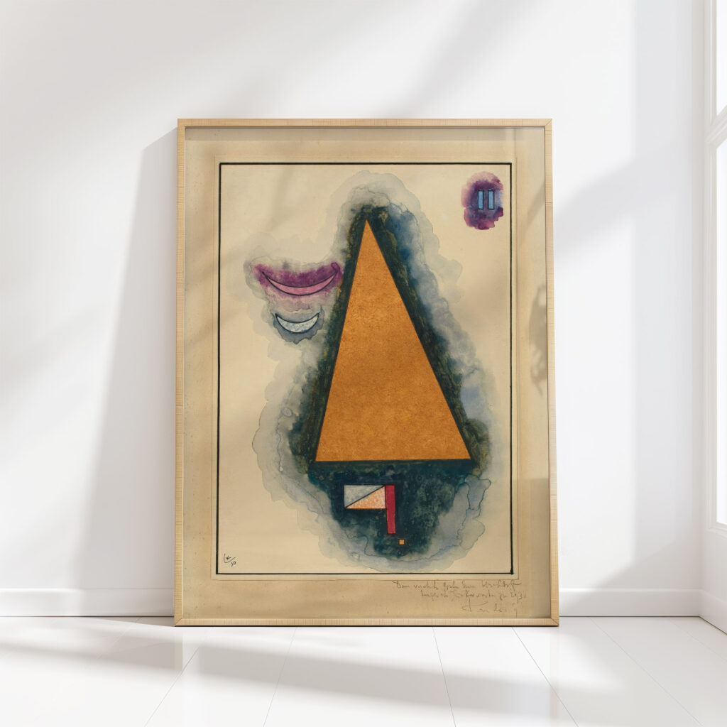 iconic geometric watercolor by wassily kandinsky vintage abstract art collectible 1930 high quality print