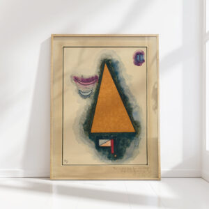 iconic geometric watercolor by wassily kandinsky vintage abstract art collectible 1930 high quality print