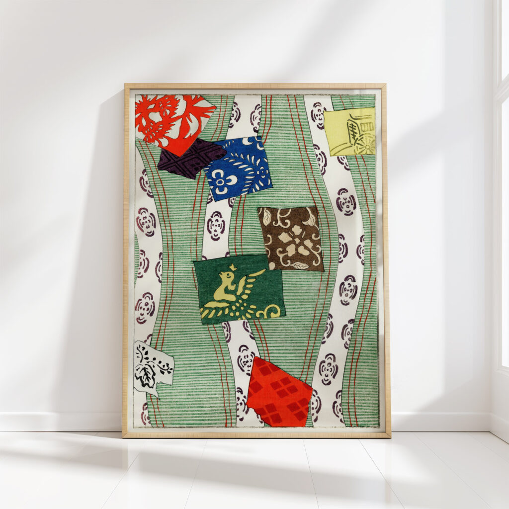 illustration of japanese motifs watanabe seitei high quality print