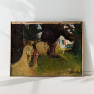 in front of the dragons den figure for the fairy tale circa 1920 zygmunt grabowski high quality print