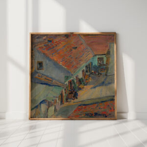 in front of the house 1922 konstantin bauer high quality print