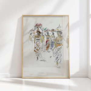 indonesian women with bowls on their heads 1925 marius bauer high quality print