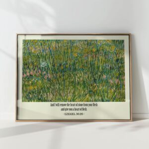 inspirational floral scripture art print