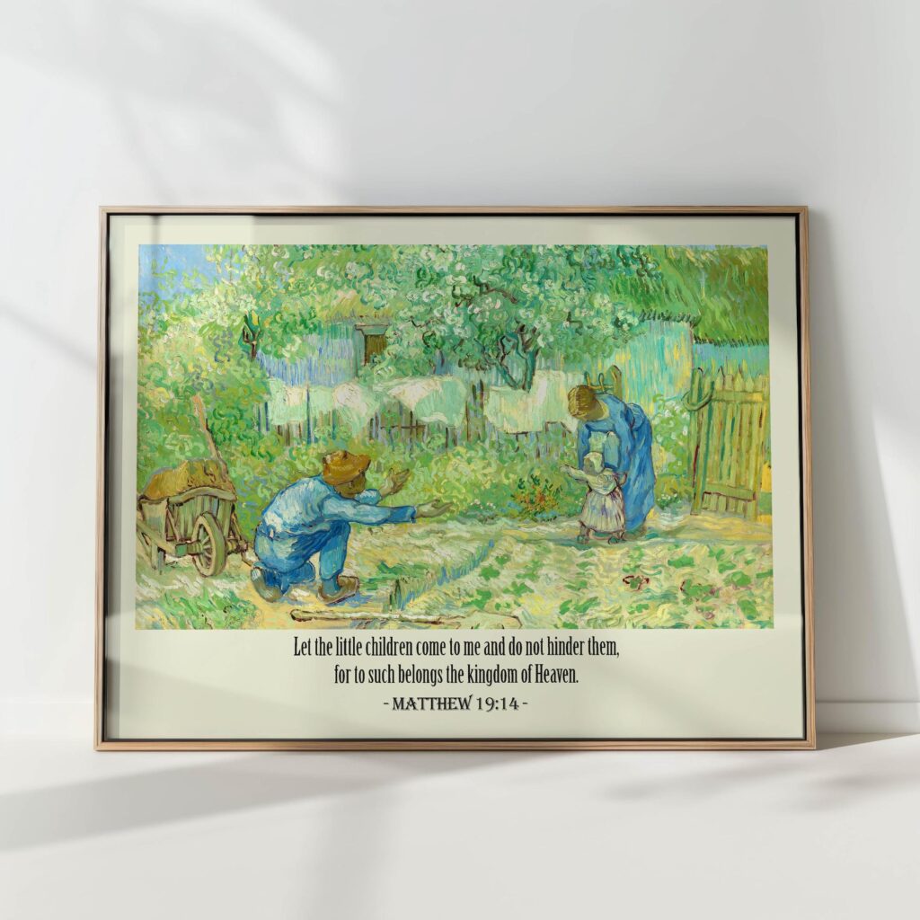 inspirational garden scene with figures art print