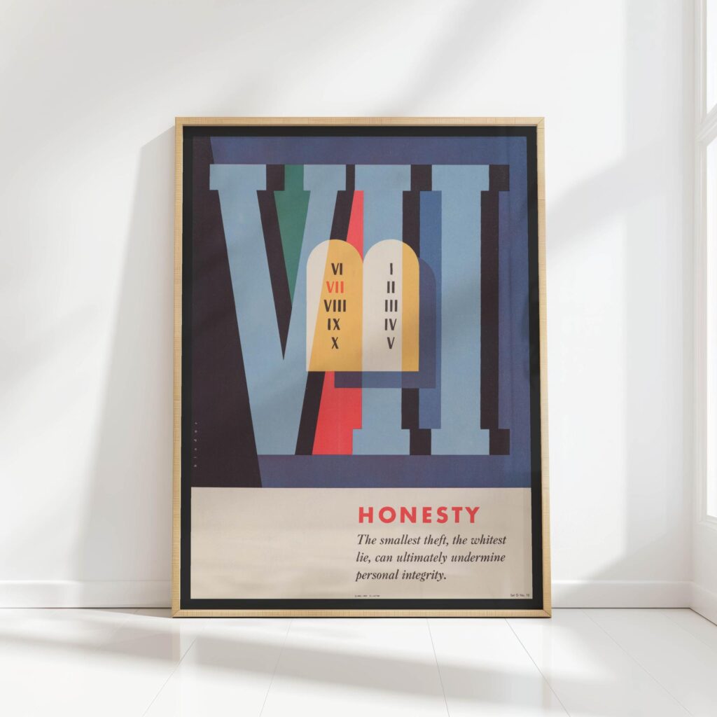 inspirational honesty quote christian print joseph binder 1962