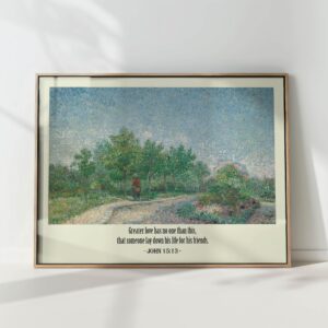 inspirational quote nature scene art print