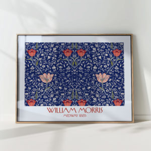 intricate floral art print by william morris