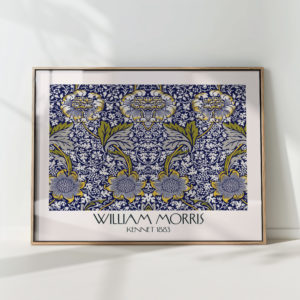 intricate floral art print featuring classic design