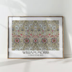 intricate floral artwork print with vibrant accents