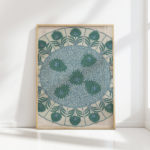 intricate floral mandala art decorative print