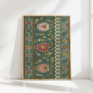 intricate floral mandala art print with vintage charm