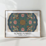 intricate floral market artistic print for wall decor