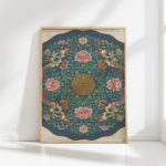 intricate floral symmetry artwork print for decor