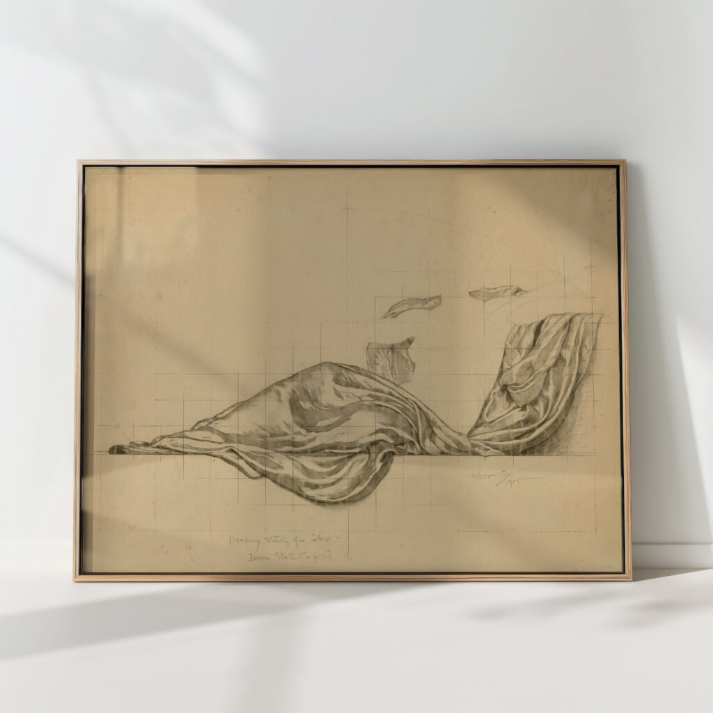 iowa state capitol rotunda art study for panel 1905 kenyon cox high quality print