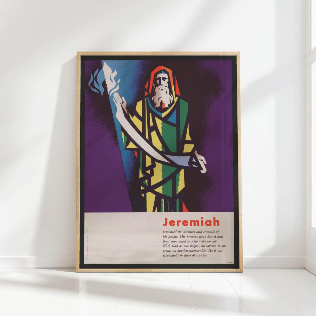 jeremiah biblical figure christian print joseph binder 1962