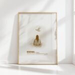 jesus baptism renewal minimalist christian print