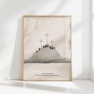 jesus crucifixion minimalist christian print