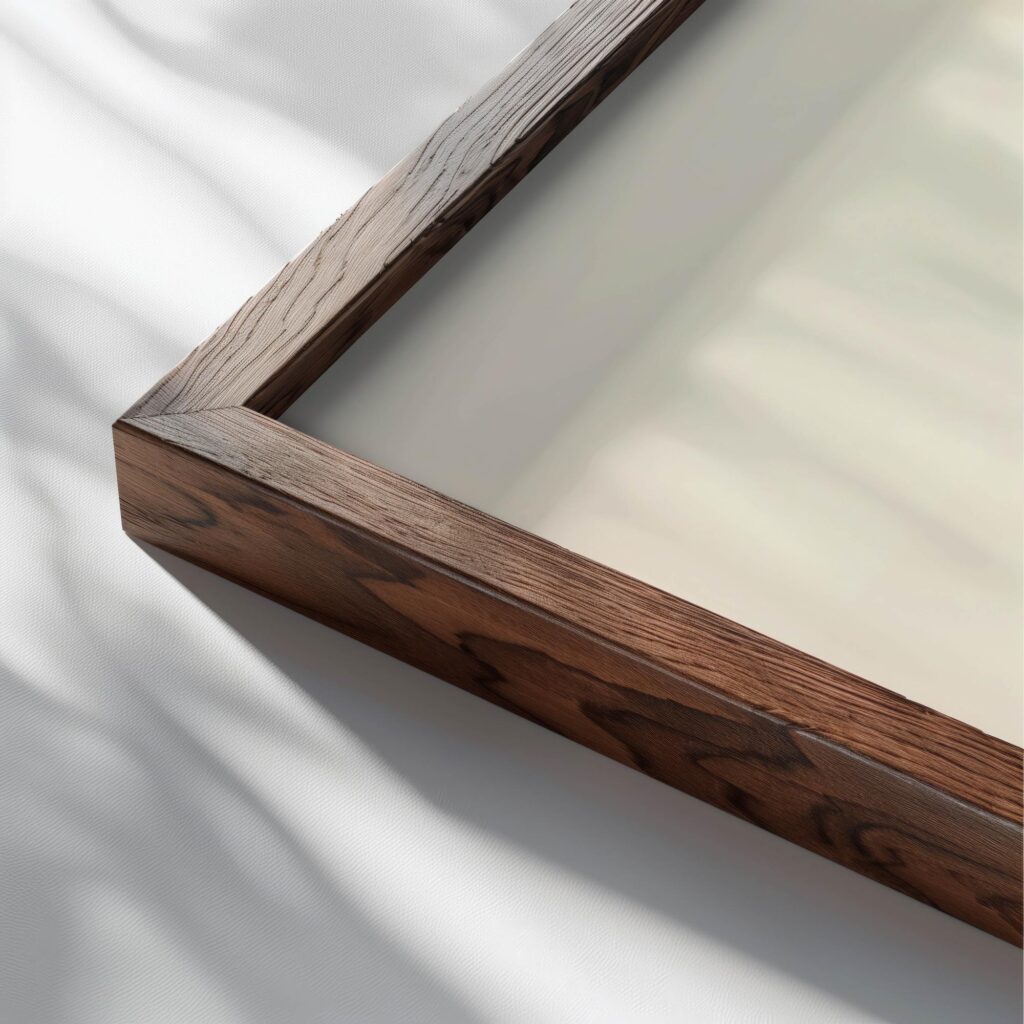 jesus the good shepherd 2 close up dark wood mockup