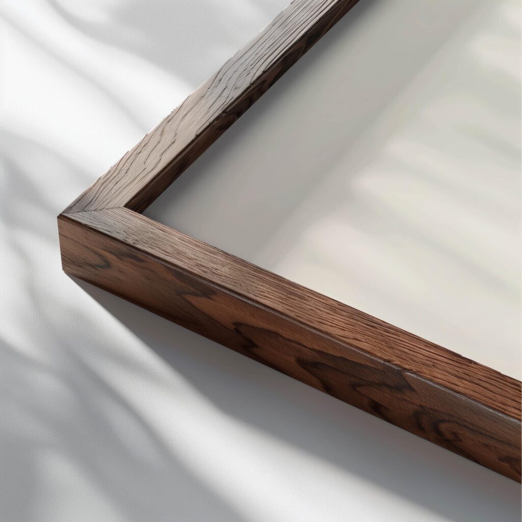 jesus the good shepherd close up dark wood mockup