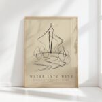 jesus turning water into wine minimalist christian print