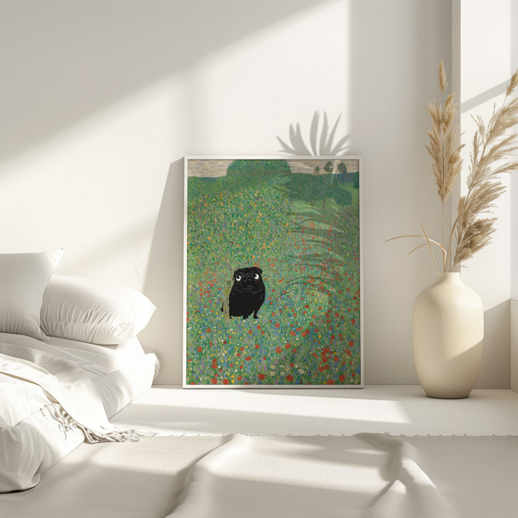 klimt Bluhender Mohn Mohnwiese 1907 3x4 4 mockup