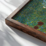 klimt Cottage Garden 1905 1907 frog 3x4 close up dark wood mockup