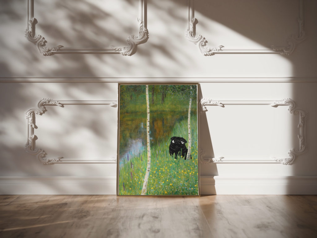 klimt Lakeshore With Birches 3x4 video mockup