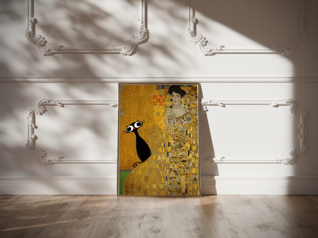 klimt Portrait of Adele Bloch Bauer I 1907 meercatpng 3x4 video mockup