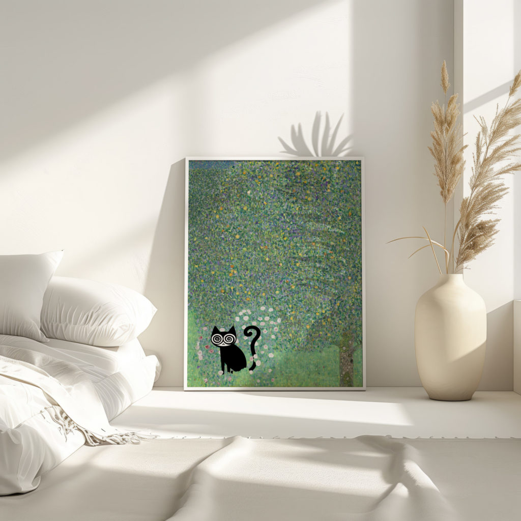 klimt Rosebushes under the Trees circa 1905 cat 3x4 4 mockup