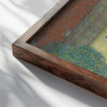 klimt Schloss Kammer am Attersee III 1909 1910 cat 3x4 close up dark wood mockup